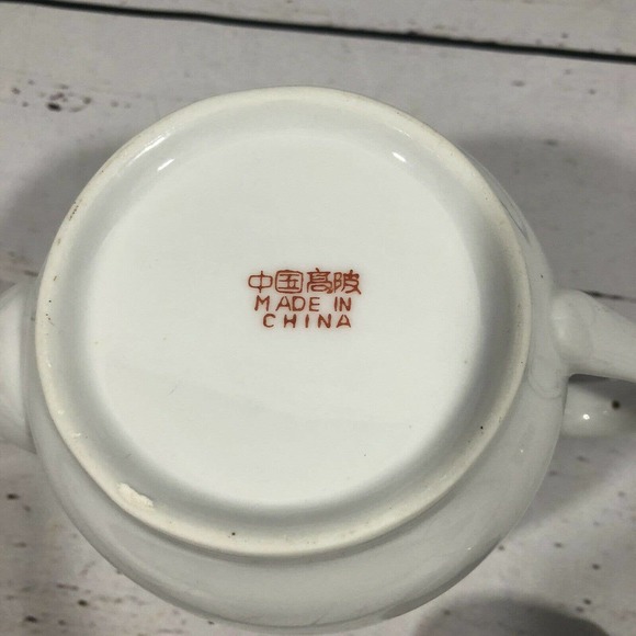 Vintage Tea Pot White & Pink Rose Porcelain - Picture 8 of 10